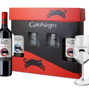 מארז חג גאטו נגרו - שני בקבוקים ושתי כוסות