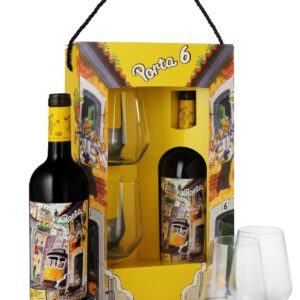 מארז חג פורטה 6 - בקבוק ושתי כוסות